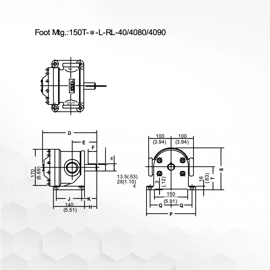 150T-94-L-RL-40 | Fixed Displacement Vane Pump