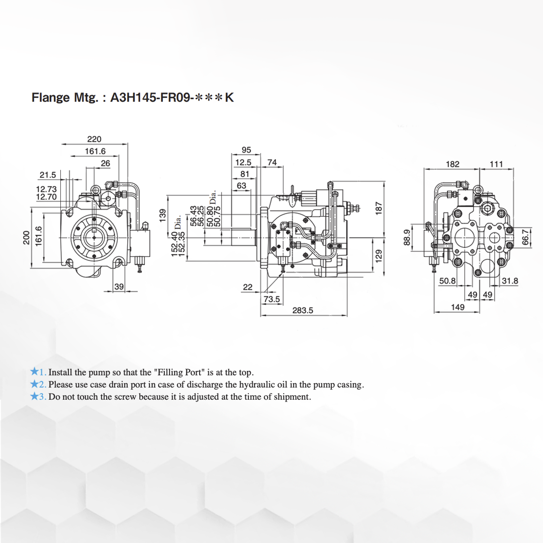 A3H145-FR09-30B6K-10 | Variable Displacement Piston Pump