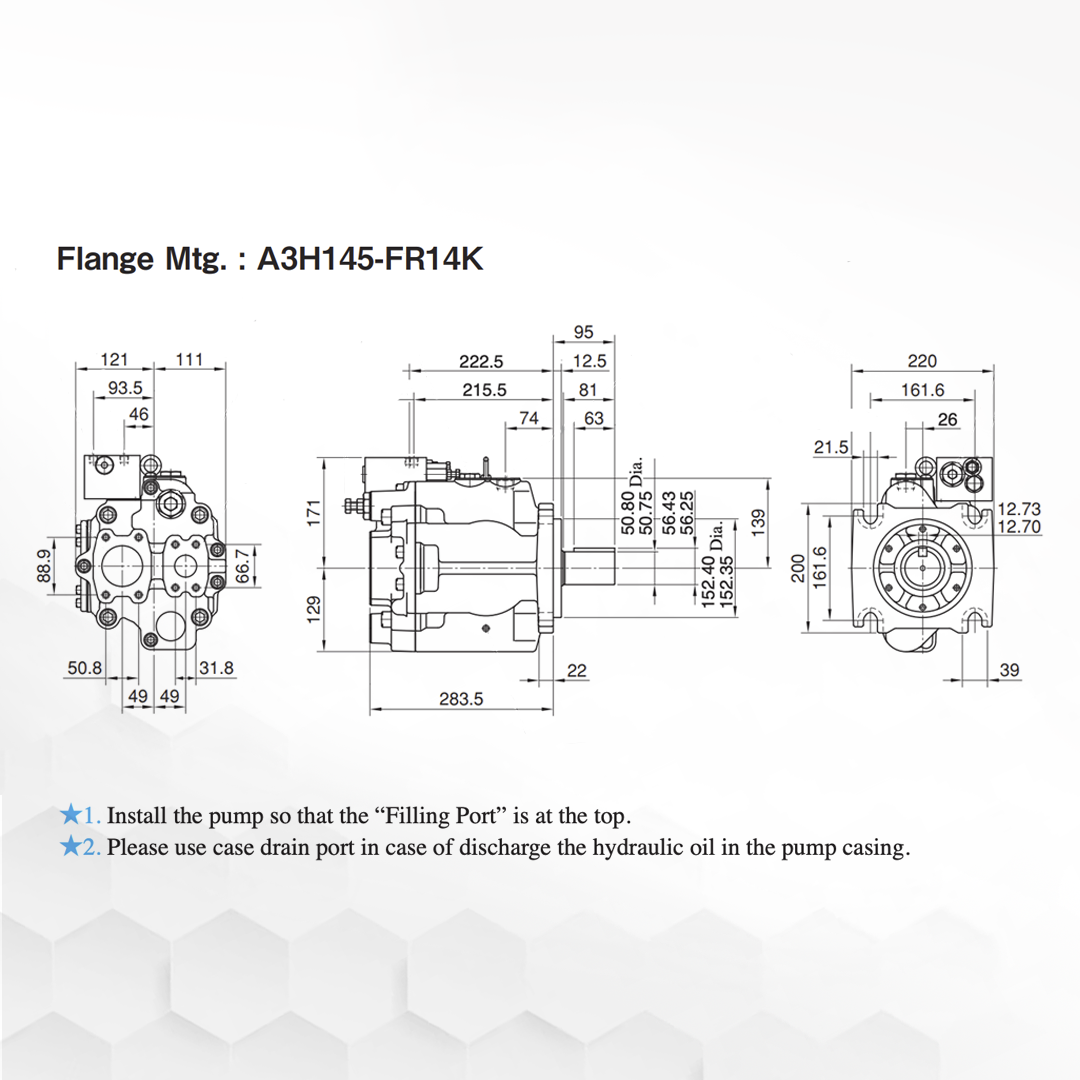 A3H145-FR14K-10 | Variable Displacement Piston Pump