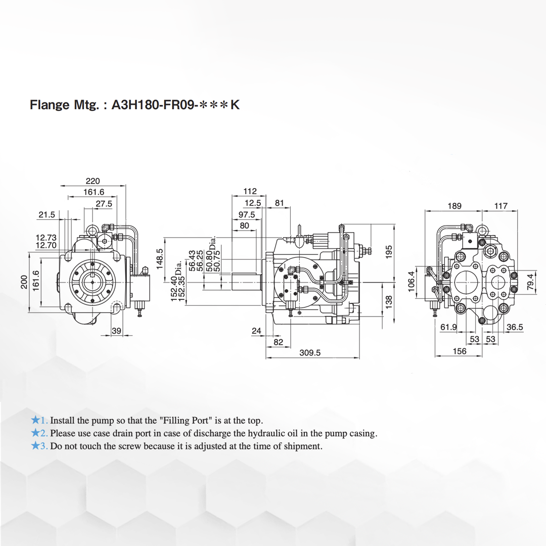 A3H180-FR09-45A4K-10 | Variable Displacement Piston Pump