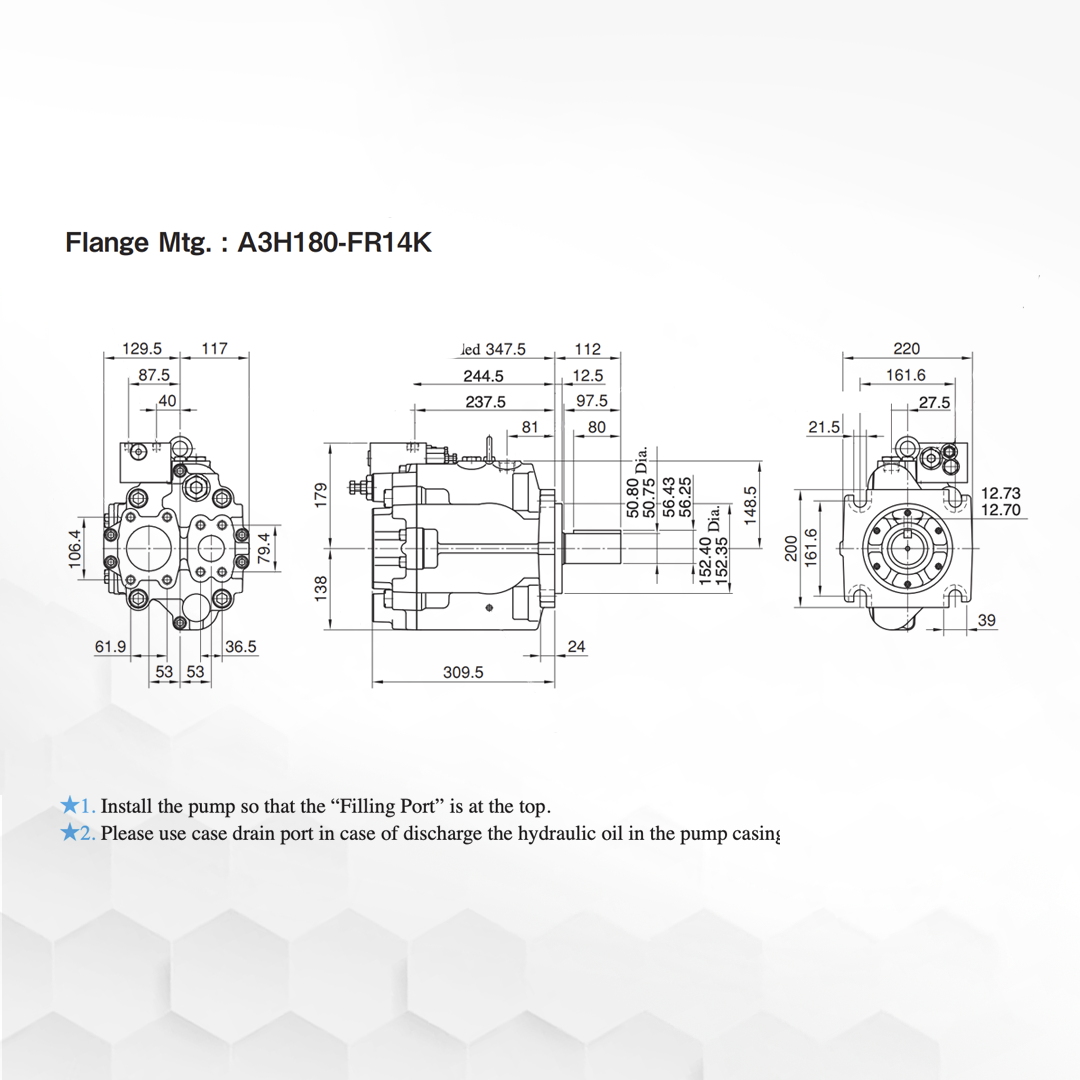A3H180-FR14K-10 | Variable Displacement Piston Pump