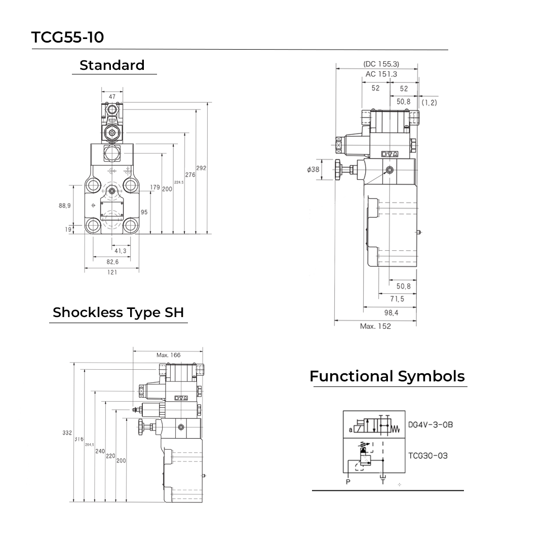 TCG55-10-CV-P7-H-17-SH | Solenoid Controlled Multi Pressure Relief Valve